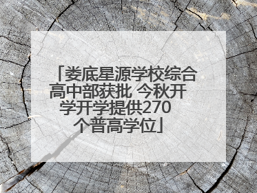 娄底星源学校综合高中部获批 今秋开学开学提供270 个普高学位