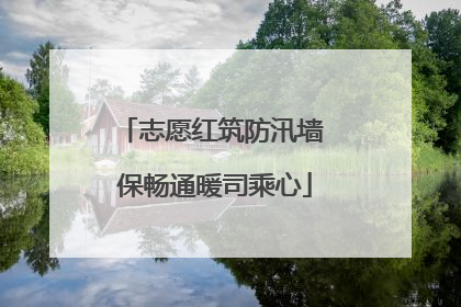 志愿红筑防汛墙 保畅通暖司乘心