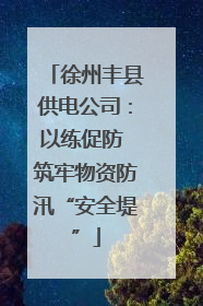 徐州丰县供电公司：以练促防 筑牢物资防汛“安全堤”