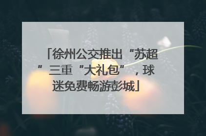 徐州公交推出“苏超”三重“大礼包”，球迷免费畅游彭城
