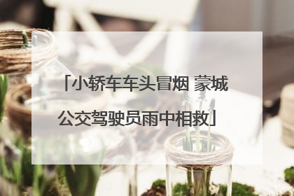 小轿车车头冒烟 蒙城公交驾驶员雨中相救