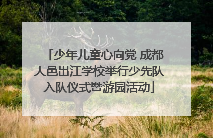 少年儿童心向党 成都大邑出江学校举行少先队入队仪式暨游园活动