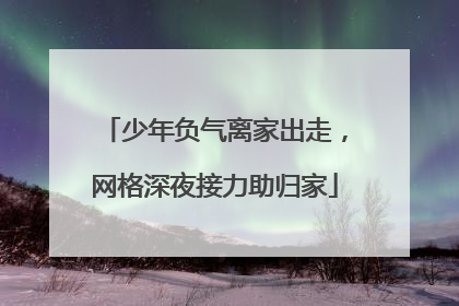 少年负气离家出走，网格深夜接力助归家