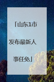 山东1市发布最新人事任免