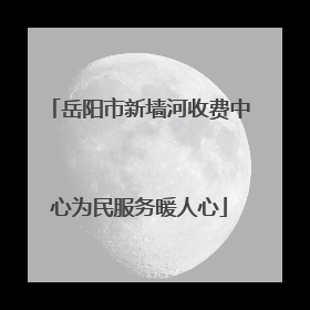 岳阳市新墙河收费中心为民服务暖人心