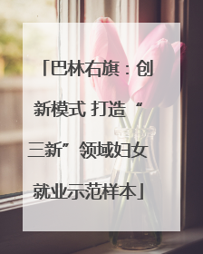 巴林右旗：创新模式 打造“三新”领域妇女就业示范样本