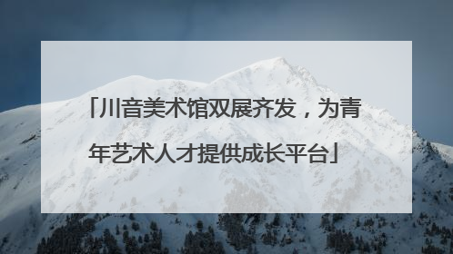 川音美术馆双展齐发，为青年艺术人才提供成长平台
