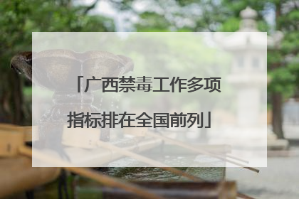 广西禁毒工作多项指标排在全国前列