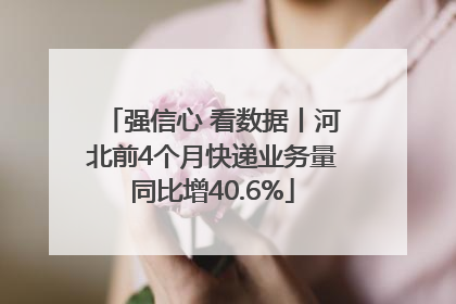 强信心 看数据丨河北前4个月快递业务量同比增40.6%
