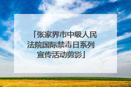 张家界市中级人民法院国际禁毒日系列宣传活动剪影