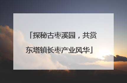 探秘古枣溪园，共赏东塔镇长枣产业风华