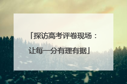 探访高考评卷现场：让每一分有理有据