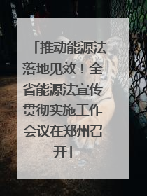 推动能源法落地见效！全省能源法宣传贯彻实施工作会议在郑州召开
