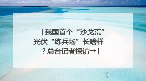 我国首个“沙戈荒”光伏“练兵场”长啥样？总台记者探访→