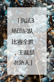 执法3场印尼队比赛全胜，主裁是老熟人