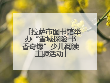 拉萨市图书馆举办“雪域探险·书香奇缘”少儿阅读主题活动