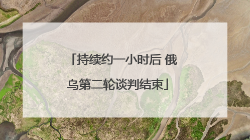持续约一小时后 俄乌第二轮谈判结束