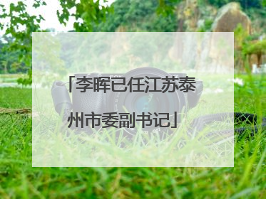 李晖已任江苏泰州市委副书记