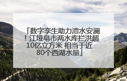 数字孪生助力澧水安澜！江垭皂市两水库拦洪超10亿立方米 相当于近80个西湖水量