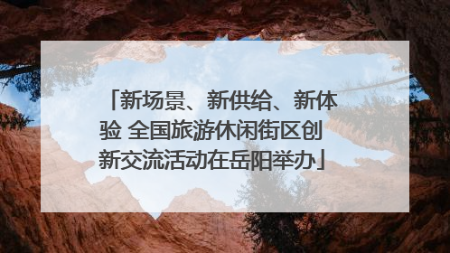 新场景、新供给、新体验 全国旅游休闲街区创新交流活动在岳阳举办