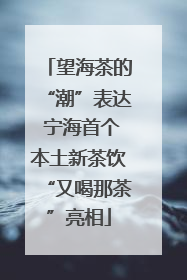 望海茶的“潮”表达 宁海首个本土新茶饮“又喝那茶”亮相