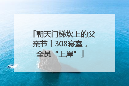 朝天门梯坎上的父亲节丨308寝室，全员“上岸”