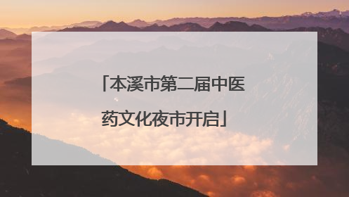 本溪市第二届中医药文化夜市开启