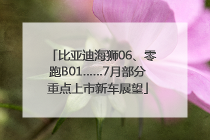 比亚迪海狮06、零跑B01……7月部分重点上市新车展望