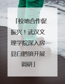 校地合作促振兴！武汉文理学院深入房县白鹤镇开展调研