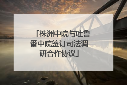 株洲中院与吐鲁番中院签订司法调研合作协议
