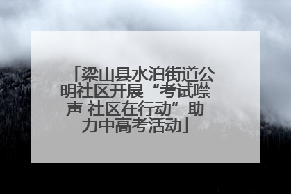 梁山县水泊街道公明社区开展“考试噤声 社区在行动”助力中高考活动