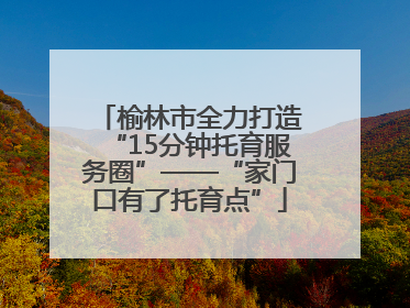 榆林市全力打造“15分钟托育服务圈”——“家门口有了托育点”