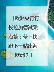 欧洲央行行长拉加德试乘点赞：萝卜快跑下一站出海欧洲？