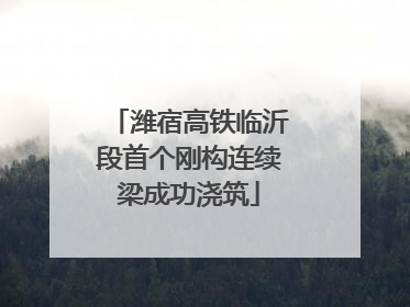 潍宿高铁临沂段首个刚构连续梁成功浇筑