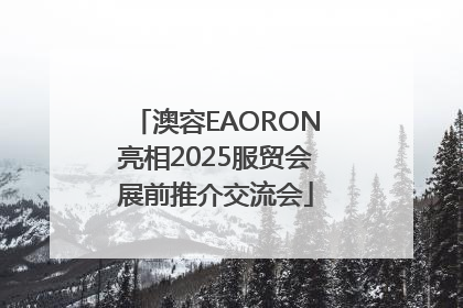 澳容EAORON亮相2025服贸会展前推介交流会