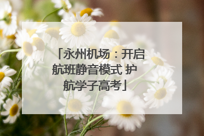 永州机场：开启航班静音模式 护航学子高考