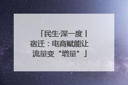 民生·深一度丨宿迁：电商赋能让流量变“增量”