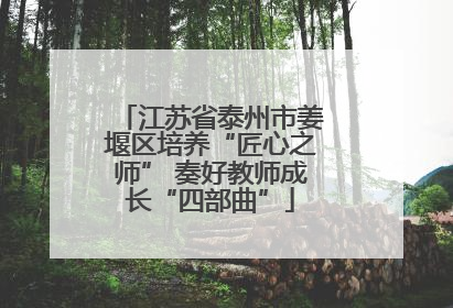 江苏省泰州市姜堰区培养“匠心之师” 奏好教师成长“四部曲”