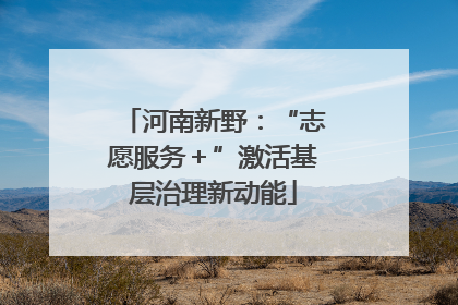 河南新野：“志愿服务＋”激活基层治理新动能