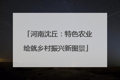 河南沈丘：特色农业绘就乡村振兴新图景