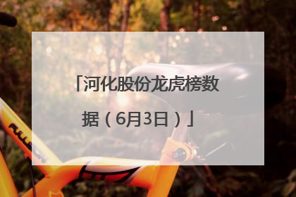 河化股份龙虎榜数据（6月3日）