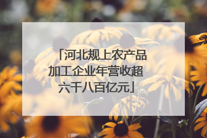 河北规上农产品加工企业年营收超六千八百亿元