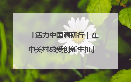 活力中国调研行｜在中关村感受创新生机