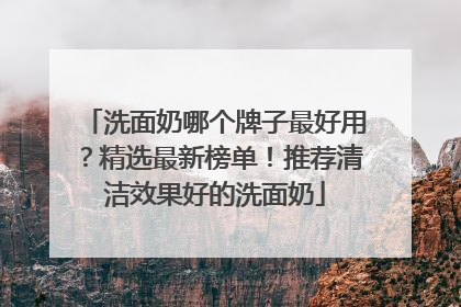 洗面奶哪个牌子最好用？精选最新榜单！推荐清洁效果好的洗面奶