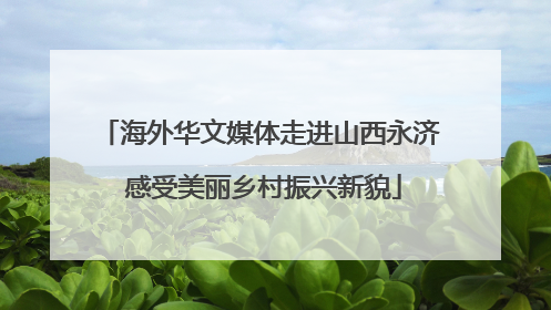 海外华文媒体走进山西永济 感受美丽乡村振兴新貌