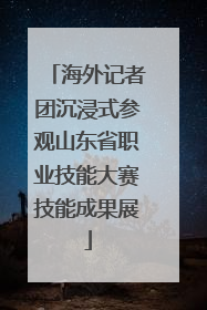 海外记者团沉浸式参观山东省职业技能大赛技能成果展