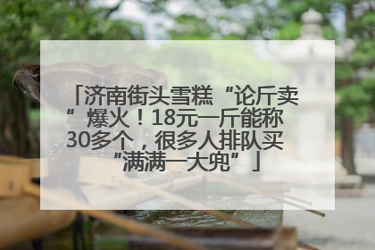 济南街头雪糕“论斤卖”爆火！18元一斤能称30多个，很多人排队买“满满一大兜”