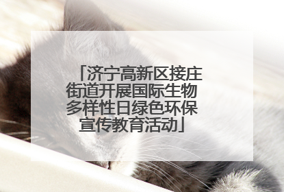 济宁高新区接庄街道开展国际生物多样性日绿色环保宣传教育活动