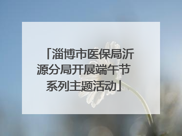 淄博市医保局沂源分局开展端午节系列主题活动