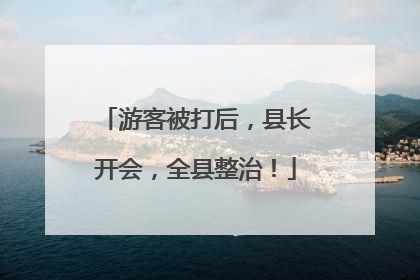 游客被打后，县长开会，全县整治！